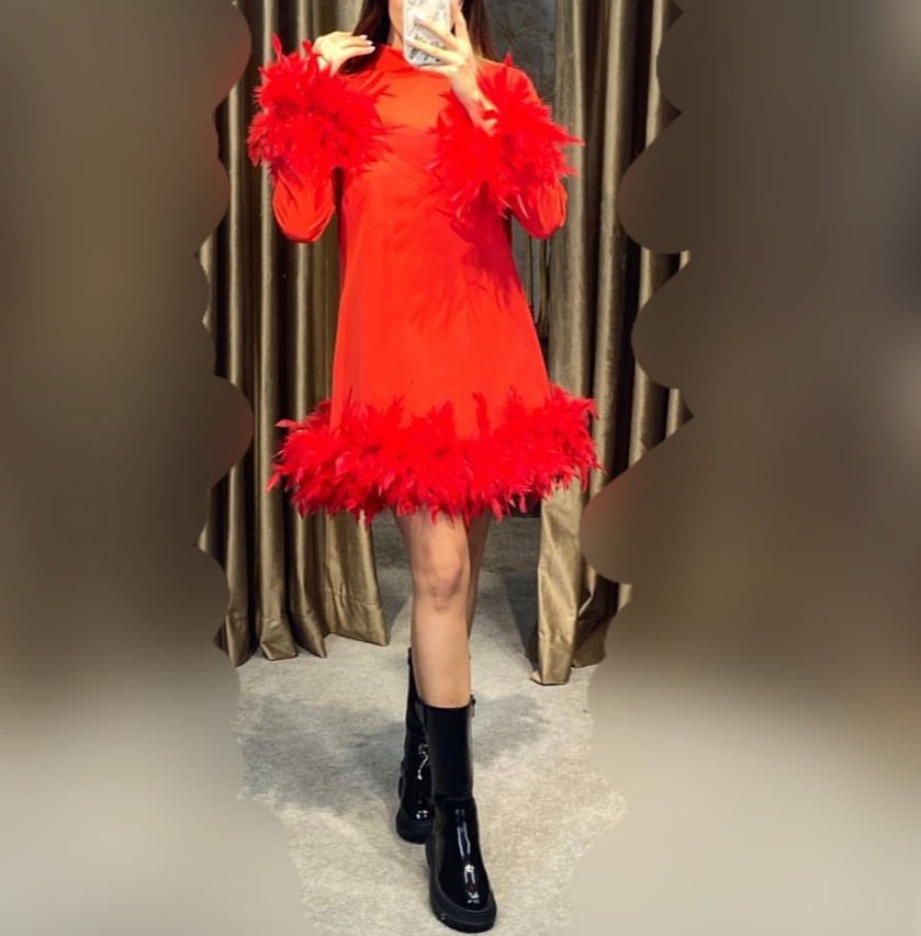 پیراهن مجلسی آستین دار