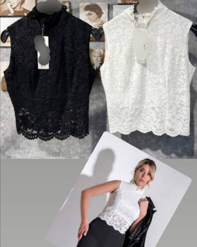 تاپ گیپور یقه ایستاده مشکی