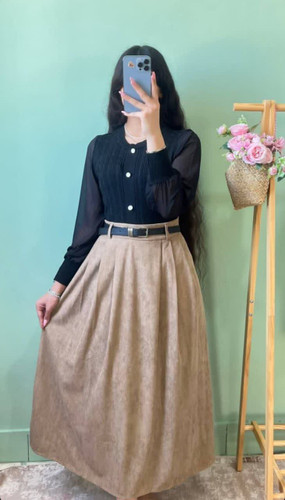 دامن مخمل کبریتی وارداتی