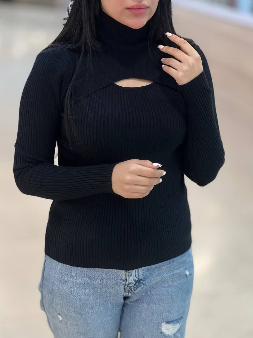 بلوز بافت وارداتی مشکی